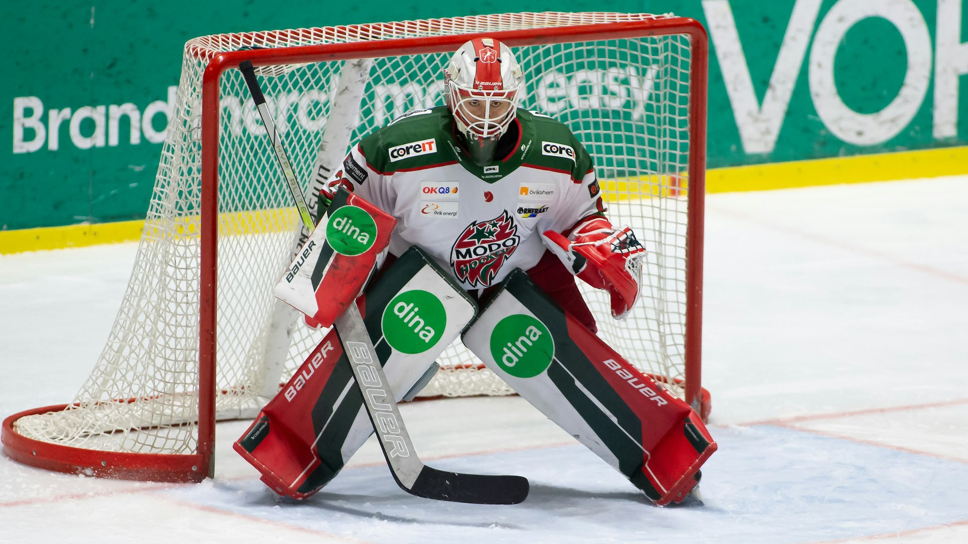 Linköping, SVERIGE - 22 November 2024 : Modos målvakt Andrea Brändli
under matchen i SDHL mellan Linköping och Modo i Stångebro ishall den 22 november i Linköping ( Foto: Stefan Lindgren )
Nyckelord Keywords: Ishockey, SDHL, Linköping, Modo, Svenska Spel Damhockeyligan ***Betalbild***